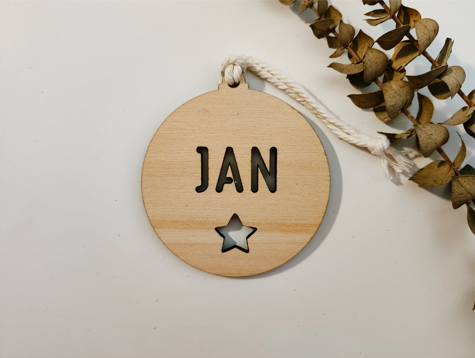 Bola de Nadal Nom Retallat amb Estrella