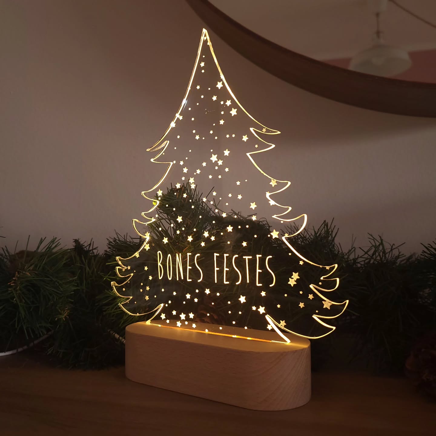 Arbre Nadal metacrilat amb llum led