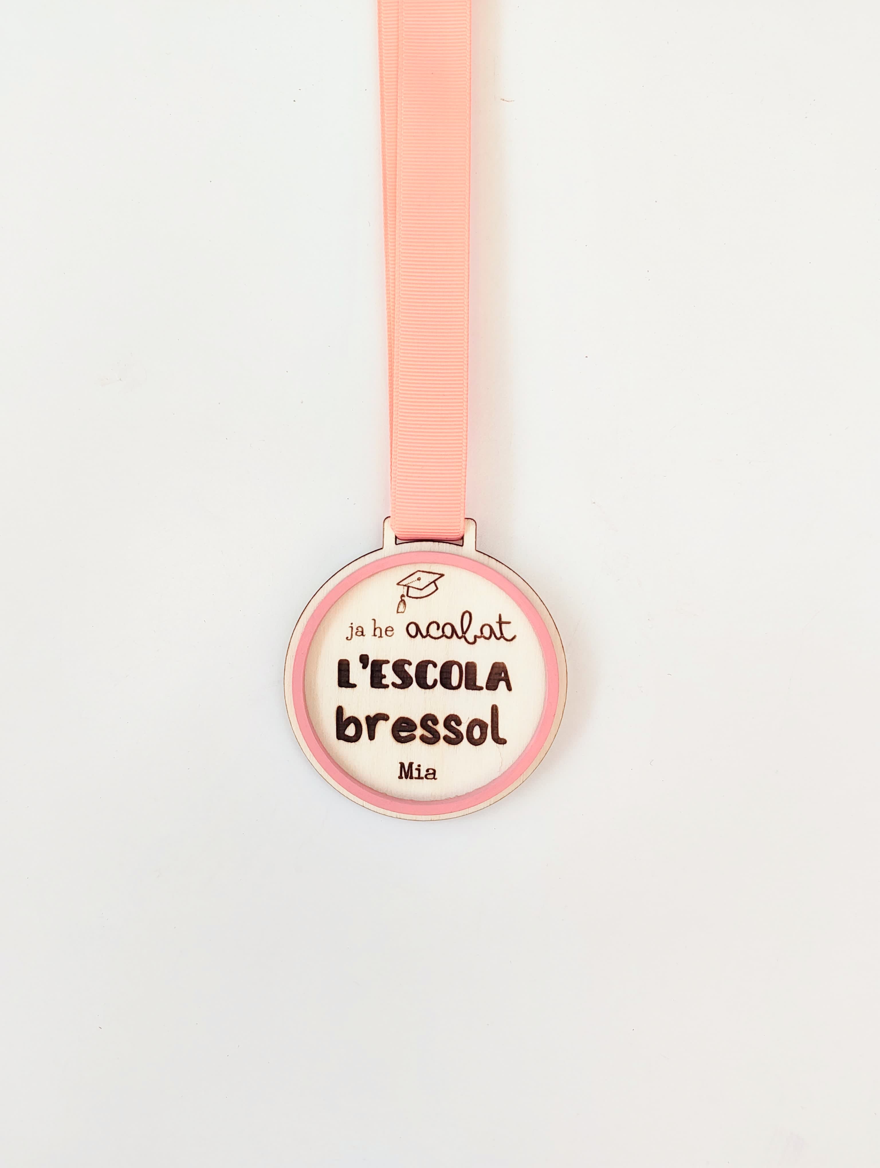Medalla fins de curso personalizada doble cara